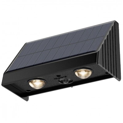 Solar LED Φωτιστικό Φανάρι Κήπου 2x0.5W 80lm Θερμό φως 3000Κ IP65 Seneca
